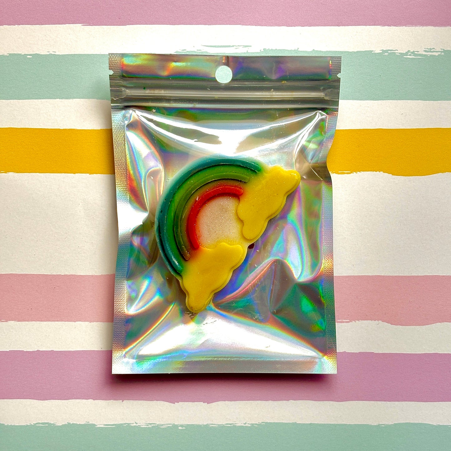 Novelty rainbow wax melt